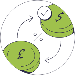 converted amount with interbank rate